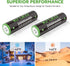 Kruta Ni-MH AA Rechargeable Batteries 2000mAh, 12 Pack Pre-Charged for Outdoor Solar Lights