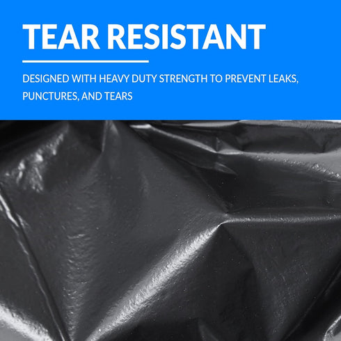 Reli. Heavy Duty Trash Bags - 55-60 Gallon, 50 Large Black Garbage Bags, Made in USA