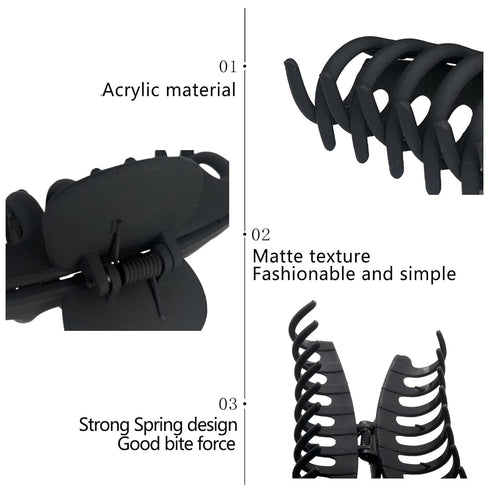 OWIIZI Large Hair Claw Clips for Women, 4.3" Matte Jumbo Non-Slip Clips for Long Thick Hair (4 Packs)