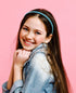 Wecoe Rhinestone Headband - Blue Non-Slip Fashion Bling Hair Band for Women and Girls