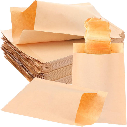 Hpmjz 500 Packing Muffins(4.7x6.5 Inch) Pcs Small Sandwich Bags Paper Cookies Bags Greaseproof Pastry Bag Unbleached