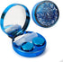 Contact Lens Case, Bling Constellations Travel Kit with Tweezers, Remover Tool, Mirror & Solution Bottle (Blue)