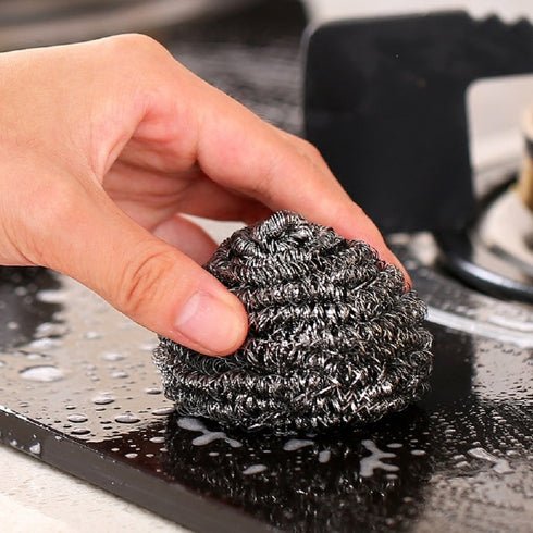 12 Pcs Stainless Steel Wool Scrubber, Soap Pads for Kitchen, Bathroom Cleaning Dishes, Pans, Ovens