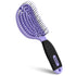 NuWay 4HAIR DoubleC U.S. Patented Double Curved Detangling Brush - Hair Dryer Safe (Violet)