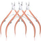Mudder 3 Packs Cuticle Nippers Cutter Tool - Stainless Steel Nail Cuticle Trimmer Remover with Pointed Blade