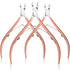 Mudder 3 Packs Cuticle Nippers Cutter Tool - Stainless Steel Nail Cuticle Trimmer Remover with Pointed Blade