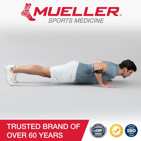 Hg80 Elbow Elbow MUELLER Sports Medicine Premium Tennis Support Strap, Pain Relief Brace For Men and Women, Black