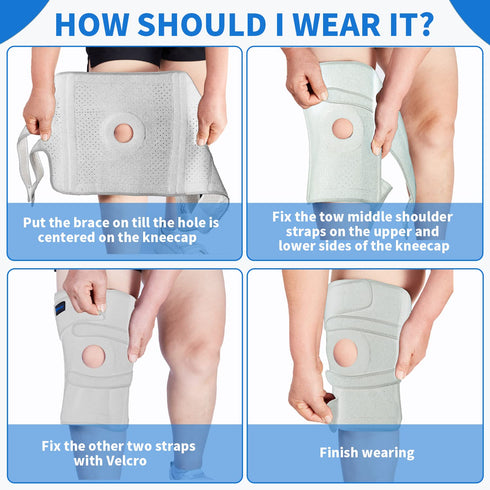 Nvorliy Plus Size Knee Brace for Pain Relief, Extra Large Adjustable Support with Side Stabilizers (3XL/4XL, Grey)