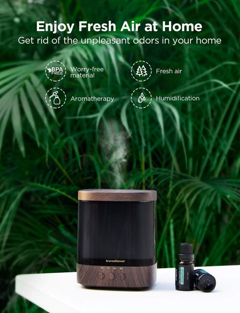 InnoGear Diffusers for Essential Oils, 300ml, Ultrasonic Cool Mist Humidifier, Color Changing Lights