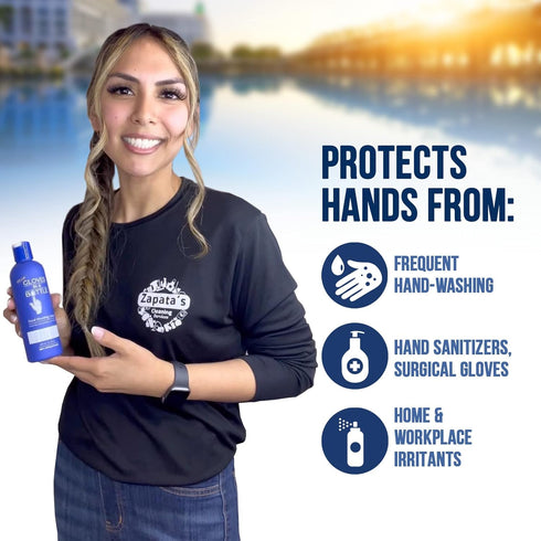 Gloves In A Bottle Psoriasis Eczema Relief Cream, Shielding Lotion for Cracked Hands, 8 oz with Pump