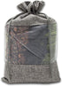 12-Pack X-Large Gray Linen Burlap & Organza Gift Bags w. Drawstrings (7.5x11.5 in) - Party Favors by The Display Guys