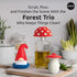 OTOTO Forest Trio Bundle of Beardy, Magic Mushroom, Fun Guy - Gnomes Dish Brush, Fungilicious Kitchen Funnel, Fridge