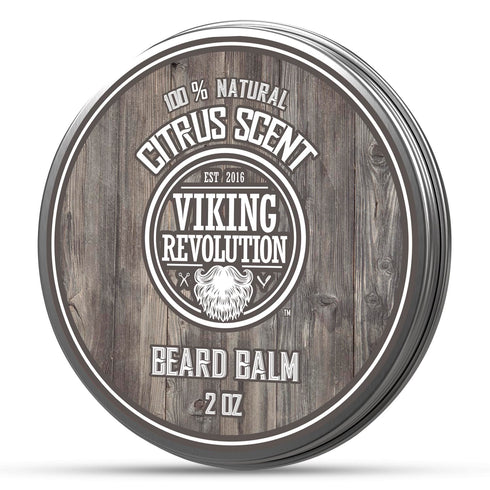 Viking Revolution Beard Balm, All Natural Grooming Treatment with Argan Oil & Mango Butter, 1 Pack