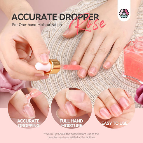SAVILAND Cuticle Oil Vitamin E - 40ml Rosehip Nail Growth Oil, Plant-based Cuticle Oil for Ultra Nourishing Repair