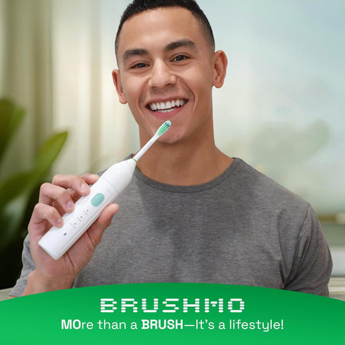 Brushmo e-Series Total Clean Replacement Toothbrush Heads, 6 Medium Firm Dupont Bristles, Compatible with Philips