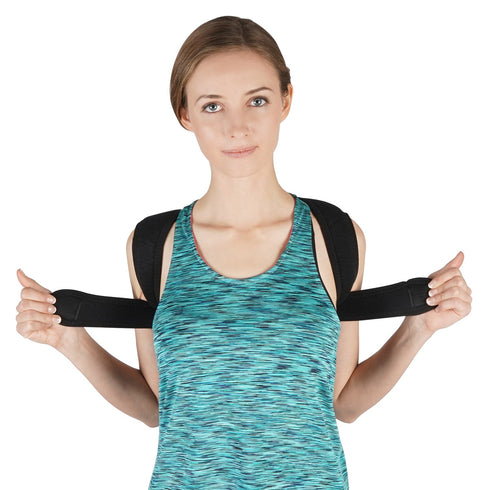 Soles Adjustable Clavicle Bandage, Flexible, Breathable Neoprene, Unisex, Improves Posture & Osteoporosis