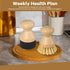 Cutting Board Oil Wax Applicator and Scrub Brush Set, Natural Bamboo with Sisal Fiber and Sponge for Utensil Care