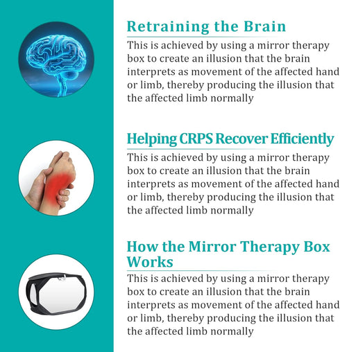 NZELSW Mirror Therapy Box for Hand Stroke and Hand Rehabilitation, Hand Rehabilitation Equipment, Lightweight Foldable
