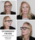 Eyekepper Bifocal Reading Glasses for Women - Stylish Bifocal Readers with Clear Lens Oversize Frame