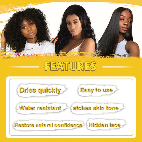 Lace Tint Melting Hair Mousse, 6.8 fl oz, Natural Finishing Lace Color for Women Hair Wigs and Hairpieces