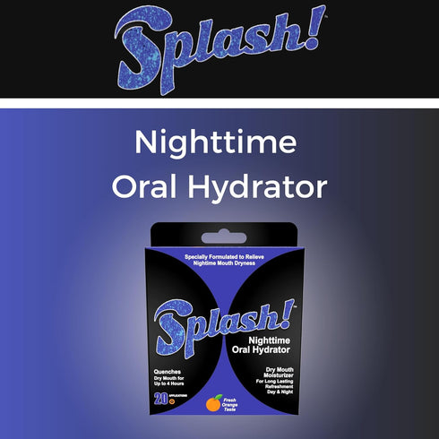 Splash - Oral Hydrator, Orange Refreshment for Dry Mouth Symptoms, Moisturizes for up to 4 Hours (20 Count)