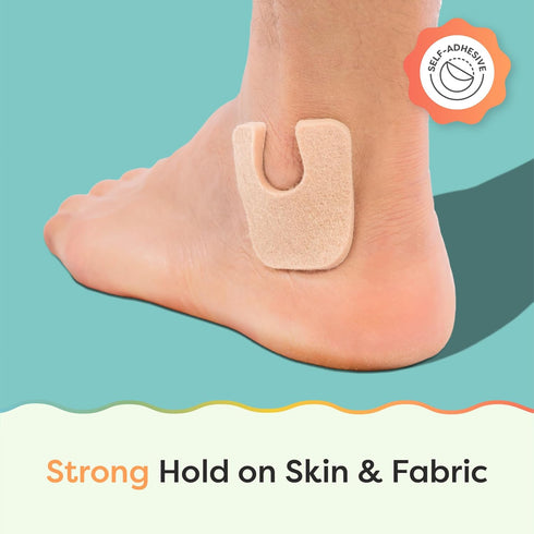 Pack 24 1/8 ZenToes U-Shaped Felt Callus Pads | Protect Calluses from Rubbing on Shoes | Reduce Foot and Heel Pain |