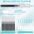 300PCS Interdental Brushes for Braces, Soft and Bendable Dental Brush for Orthodontic Braces, Teeth Flossers (Black)