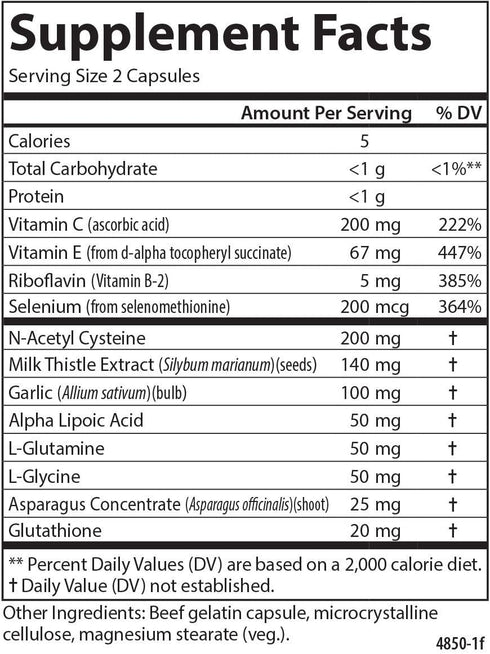 Carlson - Glutathione Booster, Alpha Lipoic Acid, Immune Support & Optimal Wellness, Antioxidant, 60 capsules