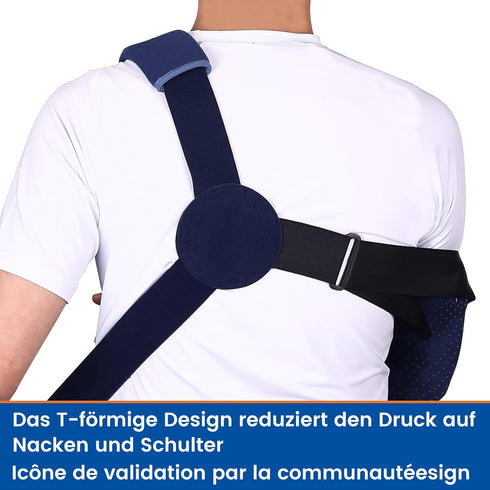 Immobilizer 40-51 inch) Arm Sling for Shoulder Injury with Waist Strap - Brace Support for Sleeping, Rotator Cuff