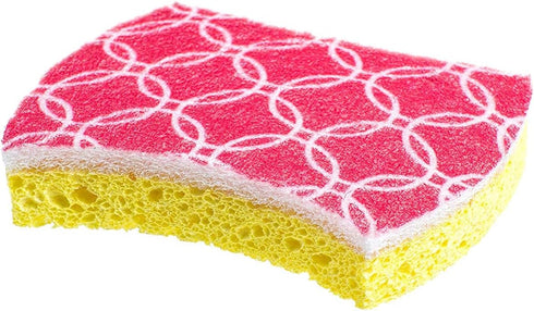 SCRUBIT Non-Scratch Cellulose Scrub Sponge, 16-Pack, Soft Grip Kitchen Sponges for Pots, Pans, and More