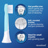 Kids Mini Toothbrush Heads Compatible with Philips Sonicare, Replacement Heads for Ages 3 to 6, Turquoise - HX6038-8