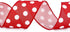 Christmas Wired Ribbon - 2 1/2” x 10 Yard - Red White Polka Dots for Gift Wrapping, Wreaths, Baby Showers, Birthdays.