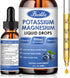 Potassium Magnesium Supplement with Calcium, Vitamin D3, Zinc, Sugar Free & Vegan Liquid Drops
