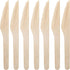 MATANA 100% Natural Disposable Bamboo Wooden Knives, 6.5" Inch (200 Pack), Compostable Cutlery for Events