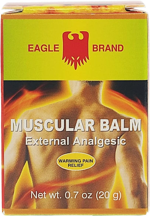 Eagle Brand Muscular Balm, External Analgesic for Warming Pain Relief, 0.7oz x 3, Pack of 3