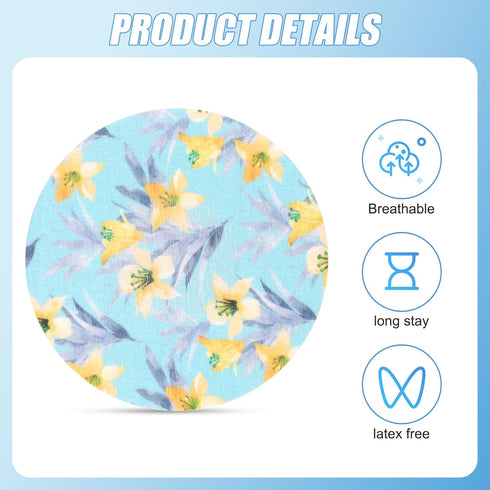 25pcs Waterproof Adhesive Sensor Covers for Libre 2/3, Floral Pattern CGM Tape, Sweatproof Stickers