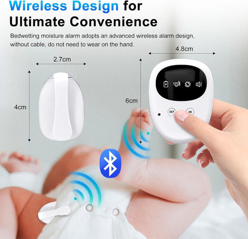 Yoiilifee 3 Wireless Bedwetting Alarm for Boys & Girls, USB-C Rechargeable, High Sensitivity, Loud Sound & Vibration