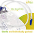 BodyHealt Foley Catheter Bag, Urinary Drainage Bag with Anti-Reflux Chamber, 2000 mL Volume, 48" Drainage Tube