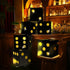 Motipuns 6 Decoration(11.8 Inch,Black) Pcs Large Dice Favor Boxes with Light, Large Dice Box Casino Party Decorations