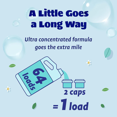 Originally Yellow Plant Based Laundry Detergent - Fragrance & Dye-Free, Ultra-Concentrated, 64 Oz