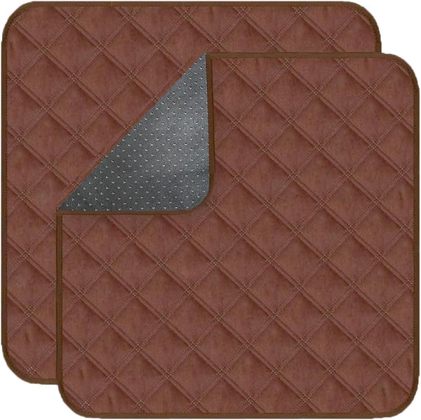 Waterproof Chair Pads for Incontinence, 2Pcs Reusable Washable Seat Protector Pads for Seniors and Toddlers, 22"X21",