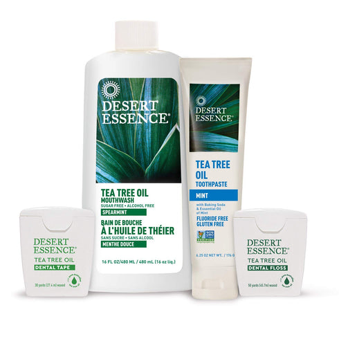 Desert Essence Tea Tree Oil Toothpaste - Mint - 6.25 Oz - Deep Cleans Teeth & Gums - Helps Fight Plaque - Sea Salt