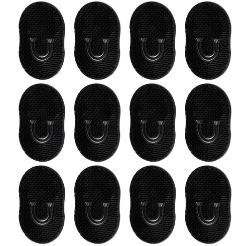zuylikxy 12 Pcs Soft Pocket Palm Combs Black Shampoo Scalp Massager, Mini Slick