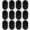 zuylikxy 12 Pcs Soft Pocket Palm Combs Black Shampoo Scalp Massager, Mini Slick