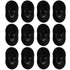 zuylikxy 12 Pcs Soft Pocket Palm Combs Black Shampoo Scalp Massager, Mini Slick