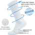W WELL KNITTING Top,Seamless 4 Well Knitting Loose Men's Diabetic Crew Socks,Non-Binding Toe,Semi Cushion,Breathable