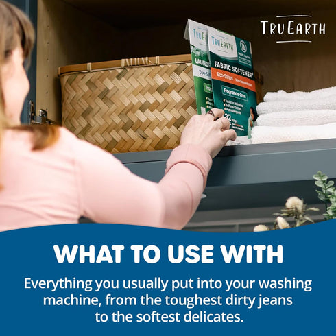 Tru Earth Fabric Softener Strips for Washing Machine, Fresh Linen Scent Booster, Alternative to Liquid and Pods, Up to
