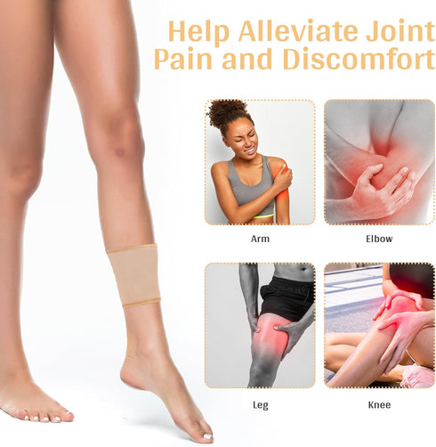 2Pcs Castor Oil Joint Pack, Reusable Essential Oil Leg Care Pack for Arthritis, Gout, Tendonitis, Bursitis, Joint Pain