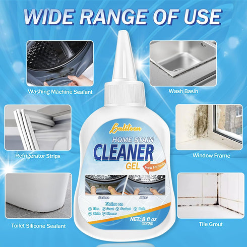 Washing Machine Cleaner Gel, Household Remover for Tiles, Grout, Sealant, Bathroom, Kitchen Sinks (8 Fl Oz)