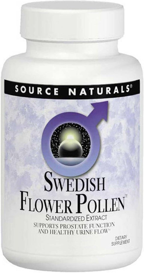 Source Naturals Swedish Flower Pollen Extract 45 Tablets | Supports Prostate Function & Healthy Urine Flow